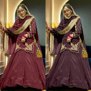 Vente en gros de costume Sharara ethnique indien pour femmes, 3 pièces, design de créateur, lourd, Punjabi Patiala avec couture Patiala pour les occasions spéciales - Product Image 6