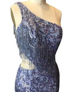 ชุดราตรียาวอย่างเป็นทางการป้องกันไฟฟ้าสถิตย์ของผู้หญิงชุดเดรสยาวปักลูกปัดยาวถึงพื้นเอวธรรมชาติสำหรับงานปาร์ตี้งานพรอมงานแต่งงาน - Product Image 3