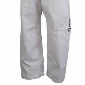 ชุดยูนิฟอร์ม ITF สีขาวสำหรับศิลปะการต่อสู้เทควันโด ยูโด คาราเต้ แบบขายส่ง แห้งเร็ว ระบายอากาศได้ดี เหมาะสำหรับผู้ใหญ่ทั้งชายและหญิง - Product Image 4