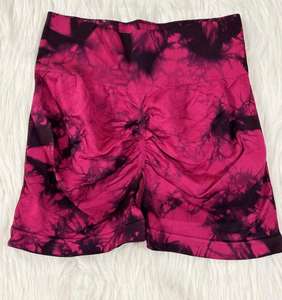 Short de fitness taille haute personnalisable pour femmes taille élastique motif solide taille pantalon de sport en nylon spandex personnalisé - Product Image 4