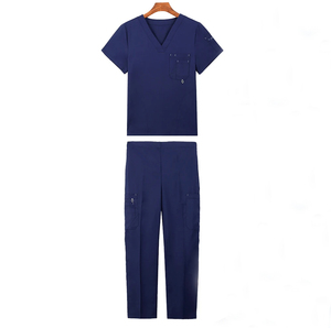 Tenue d'uniforme d'hôpital personnalisée pour femmes, col montant à manches courtes, en toile durable - Product Image 1