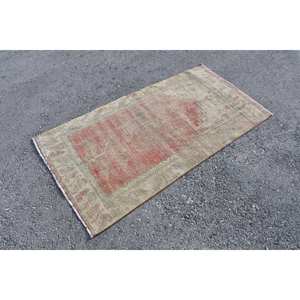 Tapis Vintage en Laine Patchwork 2.9 X 5.5ft Tapis Turc à Tissage Plat Rouge Vert Décoration de Salon avec Support en Latex - Product Image 3