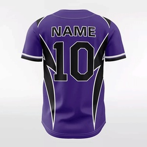 Maillot de baseball/softball 100 % polyester respirant jaune de haute qualité, imprimé par transfert thermique, avec logo brodé personnalisé et nom d'équipe - Product Image 6