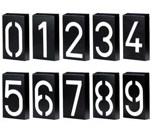 Plaque d'adresse extérieure éclairée par LED de style moderne, alimentée par énergie <span class=keywords><strong>solaire</strong></span>, numéros de maison 0-9 - Product Image 6