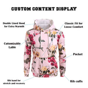 Sudadera con Capucha Personalizada por Sublimación, Suave y Cómoda, de Manga Larga, Informal, Ligera, con Diseño Personalizado para Hombre y Mujer - Product Image 5