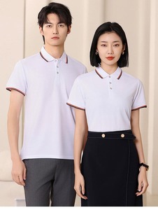 เสื้อยืดโปโลกอล์ฟผู้ชายผ้าฝ้ายโพลีเอสเตอร์ออกแบบโลโก้แบรนด์ของคุณเองเสื้อโปโลแขนสั้น - Product Image 4