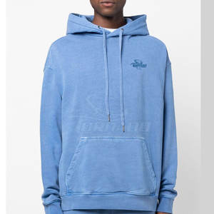Sudadera con capucha lavada con ácido suelto con logotipo personalizado para hombre lavado en Moq bajo Sudadera con capucha de lavado ácido de gran tamaño - Product Image 3