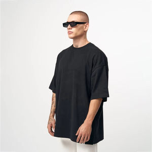 T-shirt surdimensionné pour hommes grande taille T-shirt uni de haute qualité avec logo personnalisé pour hommes - Product Image 3