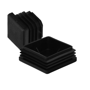 Tappo interno quadrato in plastica 60x60 mm. Nero. Confezione da 50 unità. - Product Image 1