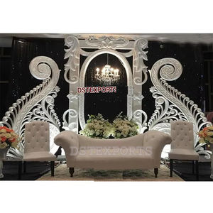 Trending English Wedding Reception Stage Evento DE BODA occidental Paisley Stage White American Wedding Theme Stage - Product Image 1