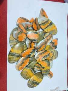 Cabujón de piedras preciosas sueltas de jaspe de abejorro de alta calidad, tamaño libre para joyería artesanal, piedra de cuarzo artesanal - Product Image 2