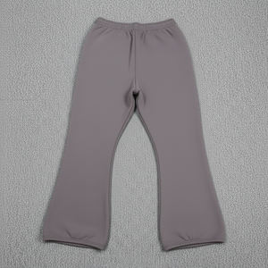 Pantalon de jogging homme OEM/ODM de qualité supérieure, coupe large, couleur unie, évasé, délavé, avec logo brodé personnalisé et ceinture légère - Product Image 6