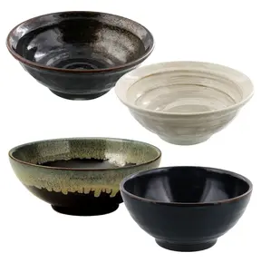 Set ciotola di Ramen all'ingrosso in ceramica giapponese personalizzata con Noodle carino