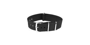 Bracelet de montre sport unisexe en nylon souple, réglable, respirant et élastique N030 noir, résistant à l'eau, 18-22 mm, bracelet de montre intelligente en acier inoxydable - Product Image 4