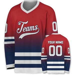 Camisetas de hockey sobre hielo de primera calidad al por mayor OEM costura reforzada Pro Fit sublimación tela duradera control de humedad de secado rápido - Product Image 4