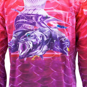 Camiseta de Pesca Polo OEM Sublimación Impresión de Camuflaje Secado Rápido 100% Poliéster Camiseta de Pesca de Alto Rendimiento UPF 50+ - Product Image 6