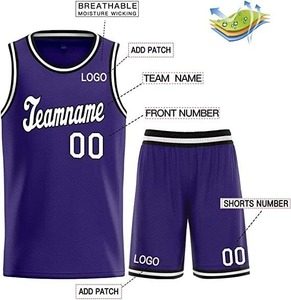 Ensemble de deux pièces de maillot de basket-ball Laker de qualité supérieure entièrement sublimé, 2026, short et maillot de basket-ball personnalisés bon marché - Product Image 6