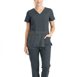 Nursing Uniform Comfortable Scrub Set With <b>Pocket</b> Design For Doctors Nurses And Healthcare <b>Staff</b> Daily Wear - Product Image 2