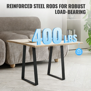 Vietnam 16" Metal Table Legs Set 2 Midcentury Industrial Heavy Duty Trapezoid Design for DIY Dining Table Desk <b>Bench</b> EDPTBL009 - Product Image 5
