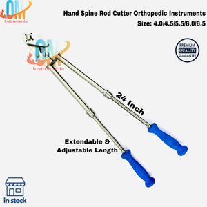 เครื่องตัดเหล็กดามกระดูกสันหลัง 4.0/4.5/5.5/6.0/6.5 นิ้ว ได้รับการรับรองมาตรฐาน ISO ผลิตจากเหล็กกล้าไร้สนิมเกรดผ่าตัด ทนความร้อนและนำกลับมาใช้ใหม่ได้ |   โอเอ็มไอ - Product Image 2