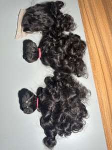 Extensiones de cabello humano Remy 100% Cabello de templo indio ondulado hinchable crudo Proveedor natural Cabello DE LA India - Product Image 4