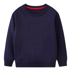 Sweat-shirt chaud d'hiver unisexe pour garçon bleu marine couleur goutte épaule manches longues respirant Sweat-shirt pour enfants - Product Image 1