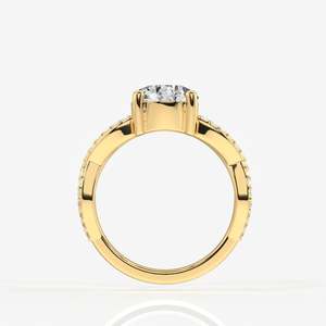 แหวนเพชรสำหรับงานหมั้นทำจากทอง18K สำหรับห้องปฏิบัติการ - Product Image 4