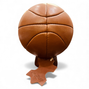 Mini ballon de basket NBA vintage rétro en cuir de vache brun, taille 5, durable - Product Image 1