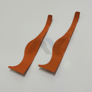 Navaja de Afeitar Curva Estilo Dominicano, Tendencia en la Industria, Acero Inoxidable, Naranja, Ligera, Cuchilla Reemplazable, Empaque OEM para Barbería - Product Image 1