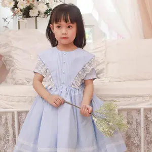 Wholesale Custom Color Baby Toddler Girl Clothes Summer For Kids Girl Cotton Princess Dresses Children's Clothing 1 To 12 Years
