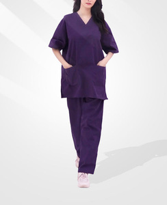ชุดยูนิฟอร์มแพทย์แบบจั๊มสูทสำหรับพยาบาล ทันตแพทย์ เด็ก และบุคลากรทางการแพทย์อื่นๆ  ลายโลโก้ส่วนตัว สำหรับฤดูร้อน  แบบ unisex - Product Image 2