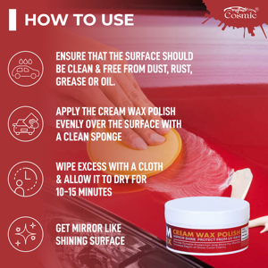 ครีมขัดเคลือบเงาคุณภาพพรีเมียมสำหรับดูแลรถยนต์และเฟอร์นิเจอร์ หรือให้ความเงางามแบบไฮกลอส มีจำหน่ายในราคาที่เข้าถึงได้ - Product Image 5