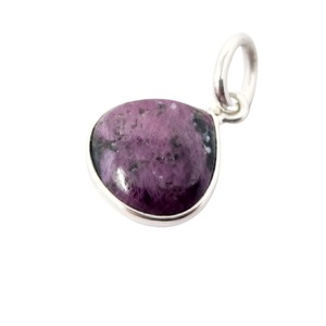 Elegant 925 Sterling Silver Bezel Setting Heart <b>Pendant</b> Handmade 12mm Ruby Birthstone Necklace <b>Charm</b> for Children Neutral - Product Image 4