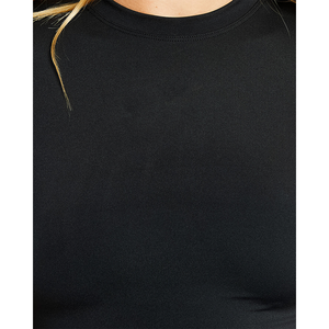 Camiseta esculpida negra más vendida para mujer, camiseta de manga corta suave, ligera, transpirable y de diseñador, camiseta de entrenamiento de gimnasio y Yoga de ajuste relajado - Product Image 3