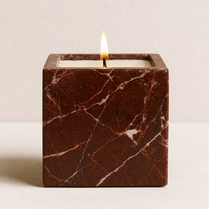 Bougeoir carré en marbre blanc de luxe pour la décoration intérieure Spa aromathérapie pierre naturelle faite à la main idée cadeau élégante avec parfum - Product Image 5