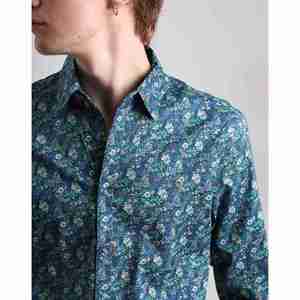 Imperio Shop camicia da uomo Slim Fit a maniche lunghe fantasia blu vivace slim fit blu taglia S - Product Image 5