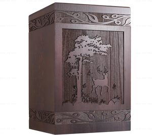 Caja de urnas y ataúd para cenizas Hombres Mujeres Urnas de cremación infantil para cenizas humanas Adulto Hombre Mujer, Cruz tallada en madera - Product Image 4