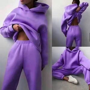 Ensemble long en deux pièces pour femmes en coton biologique écologique, couleur unie, vente en gros pour la saison hivernale - Product Image 1