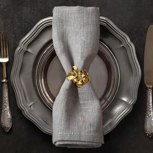 Elegant Brass Napkin Ring with Floral Design Ideal for Festive Table Settings Parties Weddings and Home Decor From India - Product Image 4
