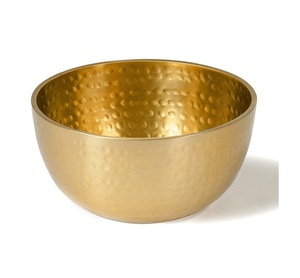Cuenco para mezclar sopa y ensalada de frutas 304 de acero inoxidable con logotipo personalizado Metal dorado con función colgante para servir - Product Image 1