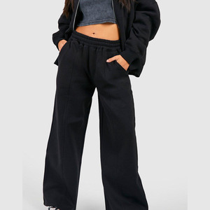 ชุดกางเกงวินเทจสำหรับผู้หญิงชุดวอร์มกางเกงสองชิ้นมีซิปมีฮู้ดและกางเกงผ้าคอตตอนซักกรดออกแบบได้ตามต้องการ - Product Image 3