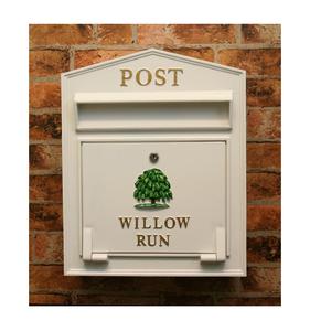 Cajas de hierro galvanizadas decorativas para colgar en el jardín, diseño en relieve con logotipo personalizado, proveedor de cajas de correos de hierro - Product Image 1