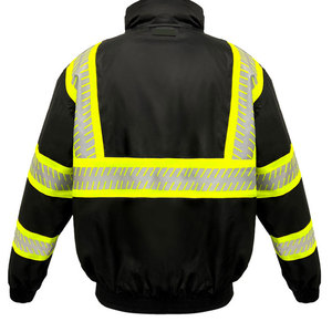 Veste de sécurité respirante à séchage rapide pour hommes de la meilleure qualité en polyester imperméable avec marque privée pour une utilisation en extérieur - Product Image 3