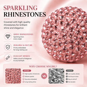 Nouvelle version coréenne : Élastiques à cheveux brillants en strass, noués, en forme de boule, pour femmes - Product Image 6