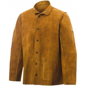 Chaqueta de soldadura de poliéster transpirable anticalor al calor al por mayor de fábrica, ropa de trabajo a prueba de arco de seguridad ignífuga OEM ODM - Product Image 3