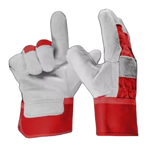 Gants de travail en cuir de vachette pleine fleur de style rigger canadien de haute qualité, pour la protection des mains en milieu industriel et de jardinage, avec doublure en coton - Product Image 3