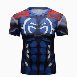 Ensemble de rashguard tendance personnalisé imprimé, protection UV UPF50, 100% coton, pour Jiu Jitsu BJJ MMA, short de combat pour hommes - Product Image 5
