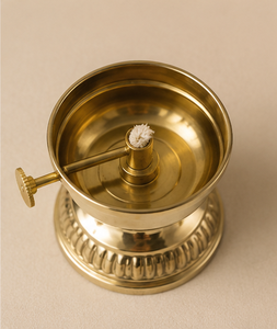 Traditional Brass Glass Oil <b>Lamp</b> 250ml Decorative Hurricane <b>Lantern</b> Antique Kerosene Lighting Home Accent Decor - Product Image 1