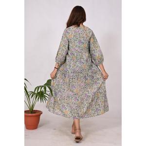 เสื้อโบฮีเมียนผ้าฝ้าย100% สไตล์อินเดียสำหรับผู้หญิงชุดปาร์ตี้ชายหาดพิมพ์ลายสไตล์โบฮีเมียนสำหรับฤดูร้อนน้ำหนักเบาและระบายอากาศได้ดี - Product Image 6