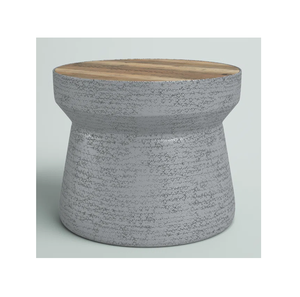 ฐานโลหะชุบสังกะสีตกแต่งบ้านโต๊ะกาแฟโต๊ะไม้ท็อปเก็บของแบบเปิดเฟอร์นิเจอร์โต๊ะค็อกเทลเน้นเสียง - Product Image 6